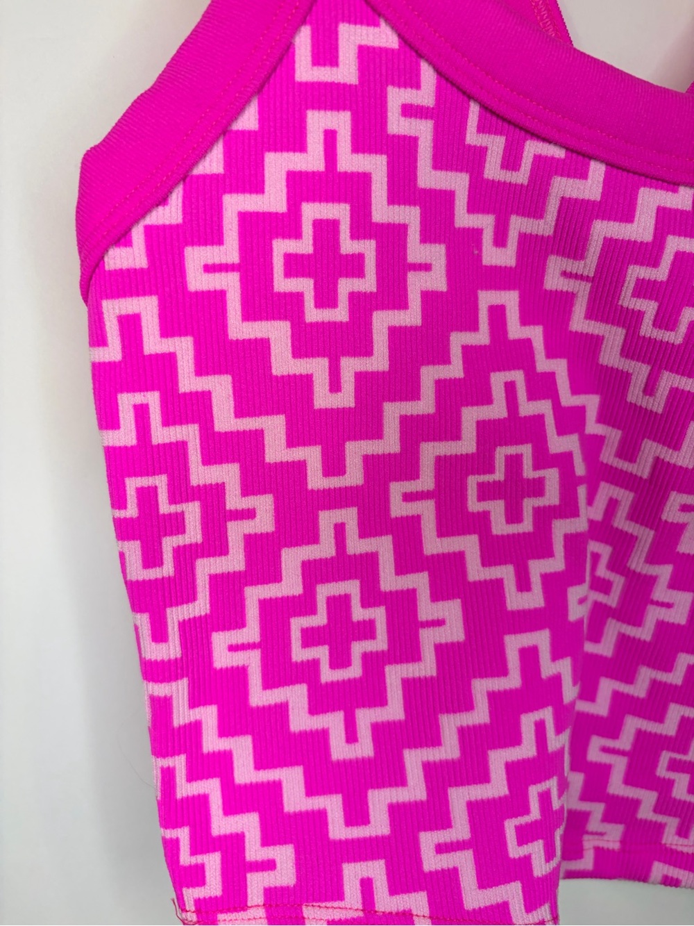 *NWT* Free People FP Movement Women's All Clear Jacquard Cami in Hot Pink, M/L - Picture 5 of 11